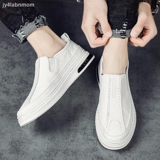 ✲◊Sneakers men s shoes 2021 summer new one-pedal white shoes breathable casual white shoes men s pea