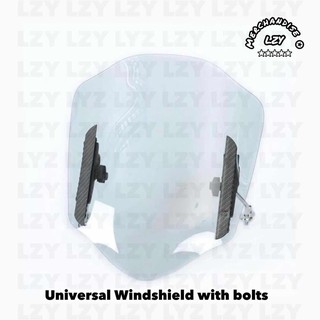Motorcycle Universal Windshield WindScreen Visor For Motorcycle With Bolts