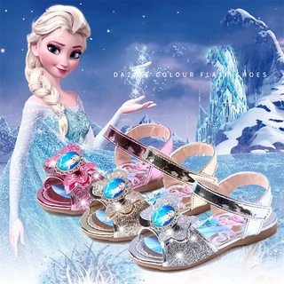 Girl Sandals Princess Shoes Leather Cartoon Fashion Toddler Walking Shoes Soft Sole