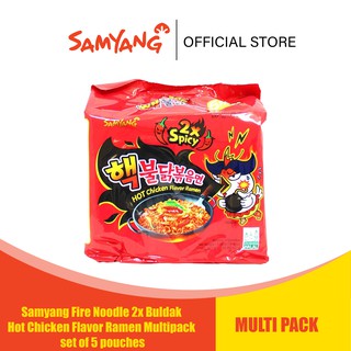 Samyang Fire Noodle 2x Buldak Hot Chicken Flavor Ramen 140g Multipack (1)