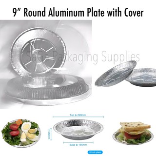 10pcs 9” Aluminum Pie Pan with Cover