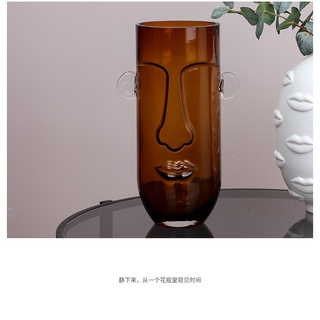 Creative Face Glass Vase Decoration Transparent Vase