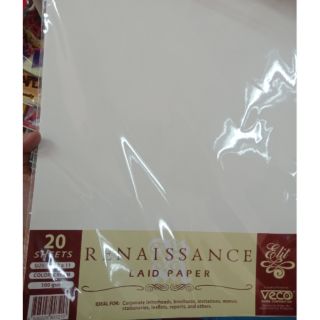 Renaissance Laid Paper Elit 100gsm 20sheets
