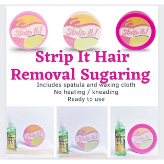 STRIP IT! Hair Removal Sugaring Wax Kit (100% Natural SUGAR Wax) COLD WAX