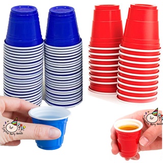 50pcs Mini Beer Pong Cups American Red Cups Shot Glass Shotglass Plastic Cups - Ivypartyneeds