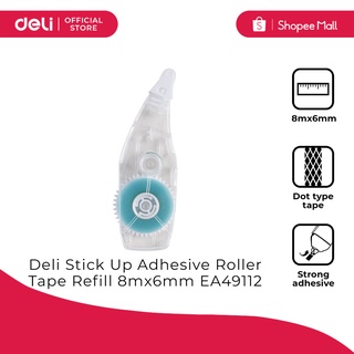Deli EA49112 Stick Up Adhesive Roller Tape Refill 8mx6mm (1PC) [7526A49112] (1)
