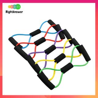 Yoga Elastic Rubber Bands Exercise Weight Training Arms Chest Legs Strength Multifunction 8-Type Resistance Bands Exercise Rope Stretching Rope Yoga Pilates Resistance Bands for Fitness Workout Exercise Home Gym Keepfit