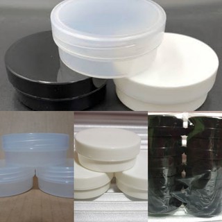 50 grams Plastic Tubs Jar White Black Natural (1)