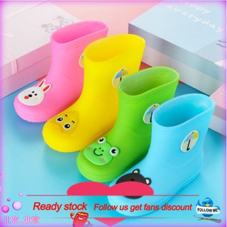 Children Kids Cartoon Waterproof Non-slip Rain Boots Shoes (1)
