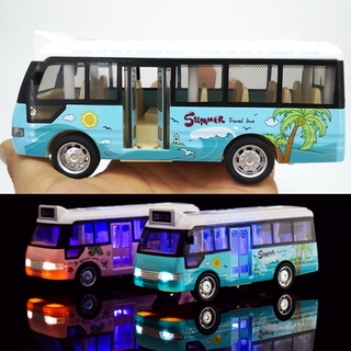 ✿ Sound Light Tour Bus Model Boy Toy Diecasts Toy Vehicles Kids Gift