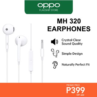 OPPO Original Authentic MH 320 Headset Wired Earphones w/ 3.5mm Jack and HD Mic applicable to OPPO