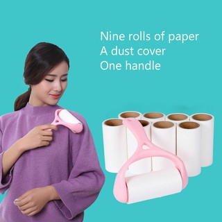 Removable Adhesive Sticky Paper Roller Brush Clothing Sticky Dust Collector Oblique Tear Household C (1)
