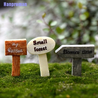 Hanproman 3 Pcs Resin Crafts Figurines Micro Landscape DIY Toy Fairy Garden Miniatures