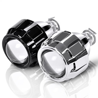 2Pcs 2.5 Inch Universal Bi xenon HID Projector Lens Silver Black Shroud H1 Xenon LED Bulb H4 H7 Motorcycle Car Headlight
