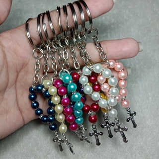 Rosary Keychain silver