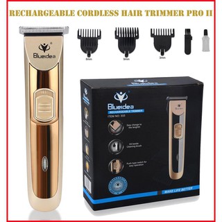 ₪♦Hair Trimmer Blue Idea HairCut Hair Razor Electric Hair Clipper Barber USB Rechargable Razor for M