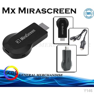 ❅MiraScreen MX Wireless WiFi Display TV Dongle Receiver HDMI 1080P Airplay (black)
