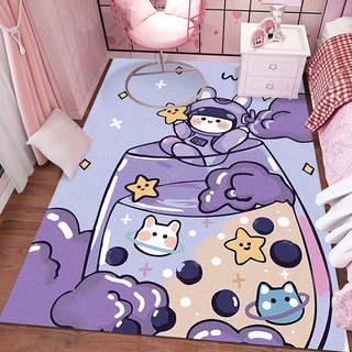 Girly Bedroom Carpet Bedside Mats Stain-Resistant Sleeping Mat under Bed Internet CelebrityinsWall-to-Wall Carpet Household (1)