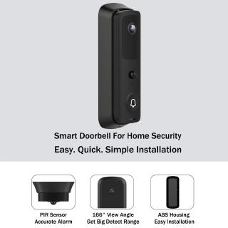 Home Wireless WiFi Video Doorbell Smart Door Bell Cordless Portable 50M (2)