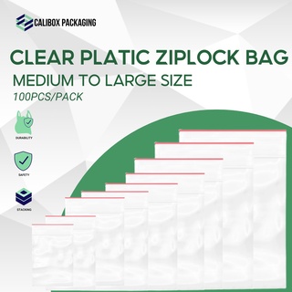 Calibox Packaging LARGE Ziplock Zip lock Resealable PP Plastic Pouch 100pcs