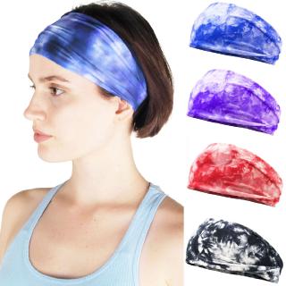 Europe and the United States new tie dye sweatband sports headband women's hair band fitness sweatband Yoga running Headband