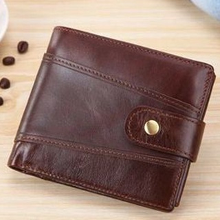 Men's New Fashion Wallet Large-capacity Simple Card Bag Retro Multi-card Coin Purse Short Leather Bag