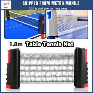 1.8m Table Tennis Nets Rack Portable Retractable Table Tennis Net Replacement Rack
