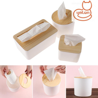 YOLA Creative Napkin Paper Boxes Home & Living Cover Holder Wooden Tissue Box Wood Interior Products Table Decoration Cartoon Storage Case