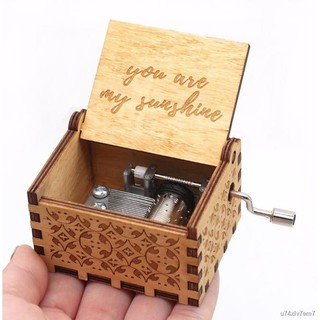 Senda Wooden Music Box -You Are My Sunshine Engraved Musical Case Toys Kids