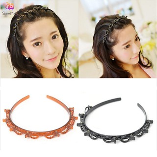 SM Korean braided headband Hoop multi-layered hollow knitted hoop, Korean lady hair with hairdressing tools
