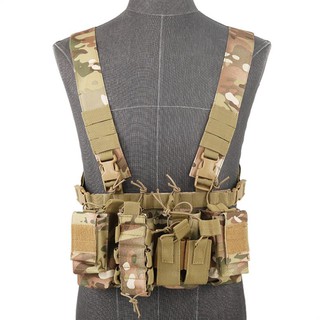 2021Army Tactical D3 Chest Rig Bag Radio Harness Front Pouch Holster Military Vest Magazine Bag