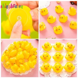 【Ready Stock】♝shinyheaven❀10pcs/set Mini PVC Yellow Souding Duck Baby Bath Water Toys