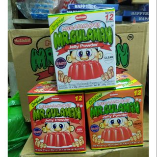 1 Box Mr. Gulaman Jelly Powder (10pcs. Per Box) (Red, Green, Orange, Yellow, Clear Gelatine(
