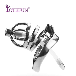 YOTEFUN Penis Cage Chastity Belt for Men Penis Anti-Fall Chastity Device with Urethral Catheter Sta
