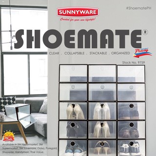 Home Organizers✙✗Shoebox Sunnyware Shoemate Clear Collapsible Shoe Box Shoe Mate