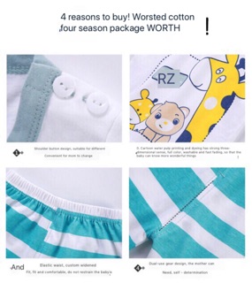 Hellomom Baby Boy Girl Clothes Cartoon T-shirt Tops+Shorts Outfits (4)
