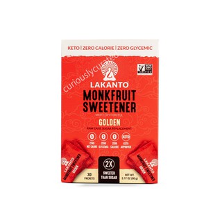 Lakanto Monkfruit Sweetener with Erythritol Classic or Golden Packets 10s/30s keto sugar free
