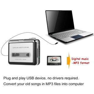 ☁Portable Cassette Player Portable Tape Player Captures Cassette Recorder via U (7)