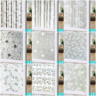 【10-25】Home Decor 60X100 Cm Film Decor Privacy Iron Stickers Black&white Wrought Flower Glass Stickers
