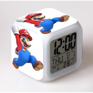 Super Mario Run Super Mario Super Mario Super Mario Colorful LED Alarm Clock