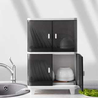 Multifunctional Drain dish rack kitchen shelf cupboard dishes tableware storage box—two layer