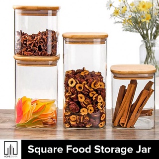 Home Zania Sealed Lid Pot Glass Food Storage Seasoning Airtight Jar Spice Container Condiment