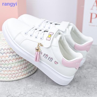 Girls shoes children s white shoes 2021 spring and autumn new girl sports shoes 10 elementary school board shoes tide 7-12 years old
