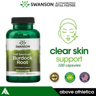 Swanson Burdock Root Kidney And Liver Support Detox Skin Support Well-Being 460 Milligrams 100 Caps