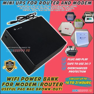 【Ready Stock】◎✾✴WiFi Powerbank Mini UPS for Modem Router for Globe, PLDT, Converge, Sky, CCTV [12v -