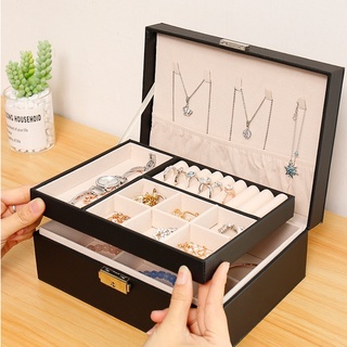 Jewelry Organizer Display Travel Jewelry Case Boxes Travel Portable Jewelry Box Leather Storage