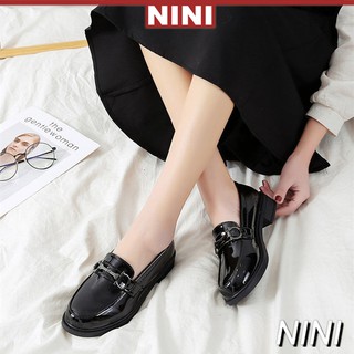 NINI35-43Large Size Women's Shoes Graceful Small Leather Shoes Women's Summer British Style41Japanese-StylejkShoes Female College Wind42