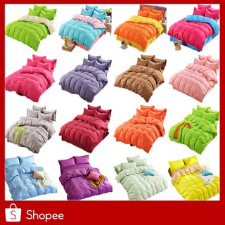 COD Zippered Quilt COVER Comforter COVER Single/Queen/King Size Plain Color (1)