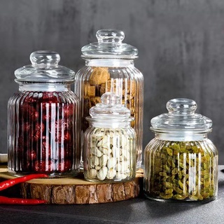 Glass Sealed Can / Food Storage Jar Spice Bottle Storage Transparent Jar Bottle