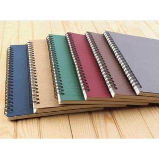 notebook♕◄☼P18 A5 Spiral Notebook Kraft and colorful cover#giamqua
